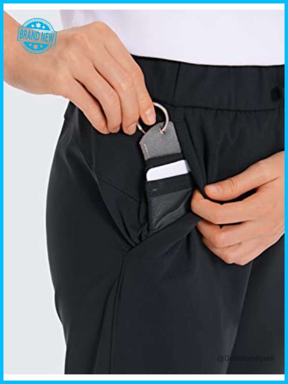 CRZ YOGA 4-Way Stretch Cropped Pants 25" High Rise Slim Fit Drawstring - Picture 2 of 6